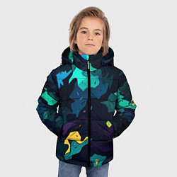 Куртка зимняя для мальчика Акватический камуфляж, цвет: 3D-черный — фото 2