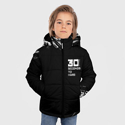 Куртка зимняя для мальчика Thirty seconds to mars штрихи бенд, цвет: 3D-светло-серый — фото 2