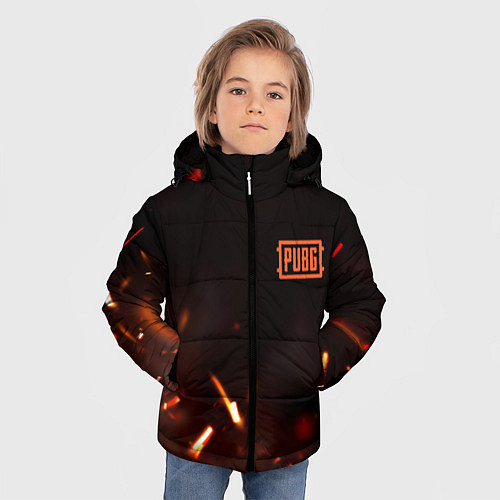 Зимняя куртка для мальчика PUBG fire war / 3D-Светло-серый – фото 3