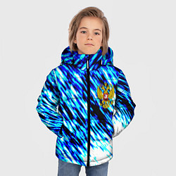 Куртка зимняя для мальчика Россия герб спорт, цвет: 3D-светло-серый — фото 2