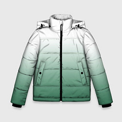 Зимняя куртка для мальчика Туманный градиент бело-зелёный