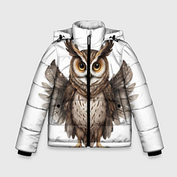Куртка зимняя для мальчика Совушка с крыльями, цвет: 3D-красный