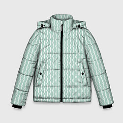 Зимняя куртка для мальчика Белый узор на бледно-зелёном