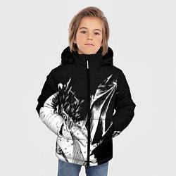 Куртка зимняя для мальчика Берсерк Гатс в чёрных доспехах, цвет: 3D-светло-серый — фото 2
