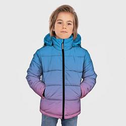 Куртка зимняя для мальчика Небесно-розовый градиент, цвет: 3D-красный — фото 2