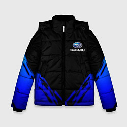Куртка зимняя для мальчика Subaru geomery, цвет: 3D-черный