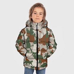 Куртка зимняя для мальчика Кошки - камуфляж, цвет: 3D-светло-серый — фото 2