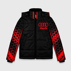 Куртка зимняя для мальчика Audi sport geometry, цвет: 3D-красный