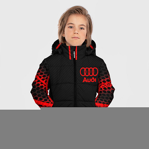 Зимняя куртка для мальчика Audi sport geometry / 3D-Черный – фото 3