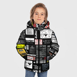 Куртка зимняя для мальчика Инженерные шильдики, цвет: 3D-черный — фото 2