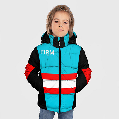 Зимняя куртка для мальчика FIRM спортик 80е / 3D-Светло-серый – фото 3