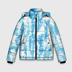 Зимняя куртка для мальчика Морозный узор акварель