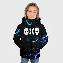 Куртка зимняя для мальчика Любовь смерть и роботы гроза шторм, цвет: 3D-черный — фото 2