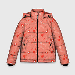 Зимняя куртка для мальчика Love heart message pattern