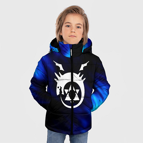 Зимняя куртка для мальчика Fullmetal Alchemist soul / 3D-Светло-серый – фото 3