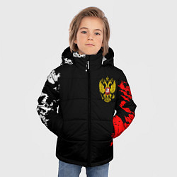 Куртка зимняя для мальчика Россия спорт краски, цвет: 3D-красный — фото 2