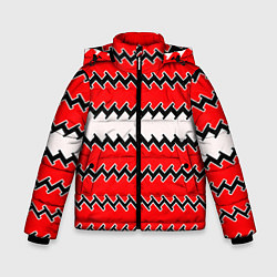 Зимняя куртка для мальчика White and red stripes