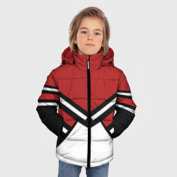 Куртка зимняя для мальчика Советский спорт с полосами, цвет: 3D-черный — фото 2