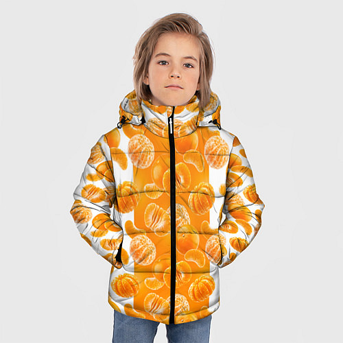 Зимняя куртка для мальчика Мандарины / 3D-Красный – фото 3