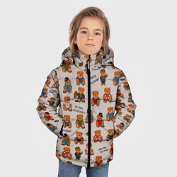 Куртка зимняя для мальчика Персонажи слово пацана - мишки, цвет: 3D-черный — фото 2