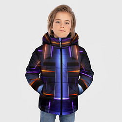 Куртка зимняя для мальчика Объемная неоновая конструкция, цвет: 3D-красный — фото 2