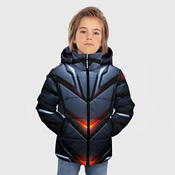 Куртка зимняя для мальчика Объемная броня с ярким светом, цвет: 3D-светло-серый — фото 2