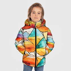Куртка зимняя для мальчика Фонарики, цвет: 3D-черный — фото 2