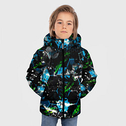 Куртка зимняя для мальчика Футбол паттерны, цвет: 3D-черный — фото 2