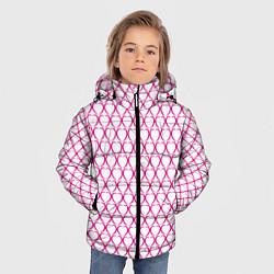 Куртка зимняя для мальчика Контурные сердце, цвет: 3D-светло-серый — фото 2