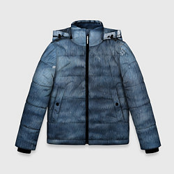 Куртка зимняя для мальчика Старая джинса, цвет: 3D-черный