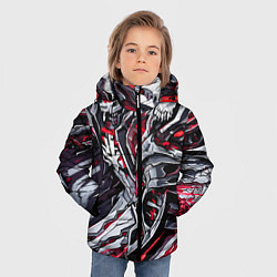 Куртка зимняя для мальчика Адский рыцарь, цвет: 3D-черный — фото 2