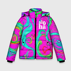Зимняя куртка для мальчика Abstract floral pattern - aloha