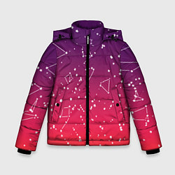 Зимняя куртка для мальчика Созвездия в розовом небе