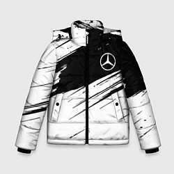 Зимняя куртка для мальчика Mercedes benz краски чернобелая геометрия