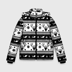 Зимняя куртка для мальчика Новогодний свитер с оленями