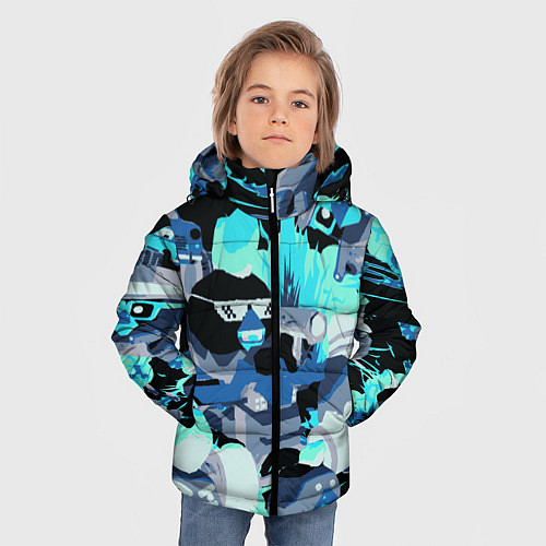 Зимняя куртка для мальчика Chicken Gun разборка / 3D-Черный – фото 3