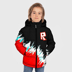 Куртка зимняя для мальчика Roblox краски текстура, цвет: 3D-черный — фото 2