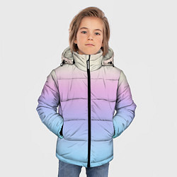 Куртка зимняя для мальчика Светлый голографический градиент, цвет: 3D-черный — фото 2