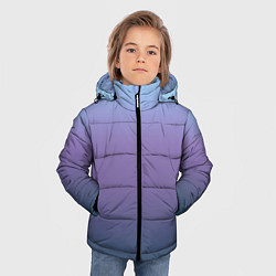 Куртка зимняя для мальчика Градиент голубой фиолетовый синий, цвет: 3D-черный — фото 2