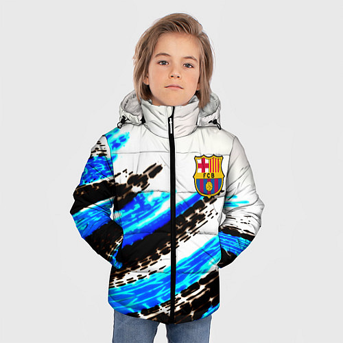 Зимняя куртка для мальчика Barcelona fc club / 3D-Черный – фото 3