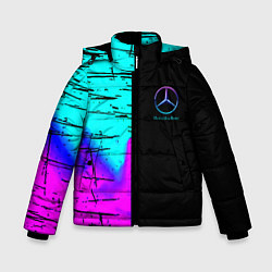 Зимняя куртка для мальчика Mercedes benz неон текстура