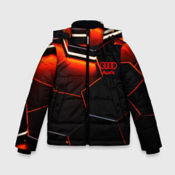 Зимняя куртка для мальчика Audi неоновый соты