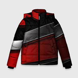 Зимняя куртка для мальчика Красный серый и черный