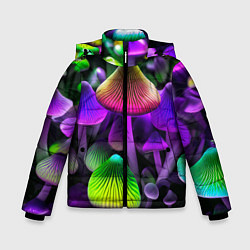 Зимняя куртка для мальчика Люминесцентные грибы
