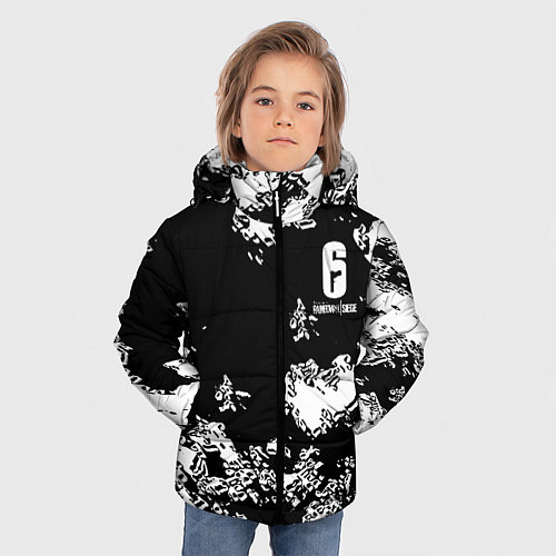 Зимняя куртка для мальчика Rainbow краски Six Siege / 3D-Черный – фото 3