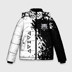 Куртка зимняя для мальчика The Witcher game краски, цвет: 3D-черный