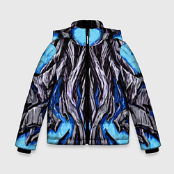Куртка зимняя для мальчика Камень и синяя энергия, цвет: 3D-черный