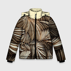 Куртка зимняя для мальчика Текстурные фоны, цвет: 3D-черный