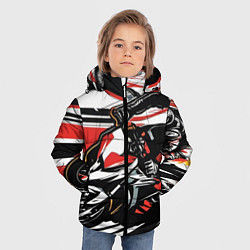 Куртка зимняя для мальчика Мото-кросс, цвет: 3D-красный — фото 2