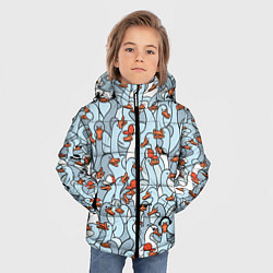 Куртка зимняя для мальчика Стадо гусей серо-голубых, цвет: 3D-светло-серый — фото 2